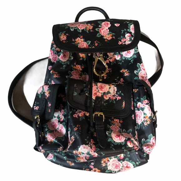 floral backpack purse